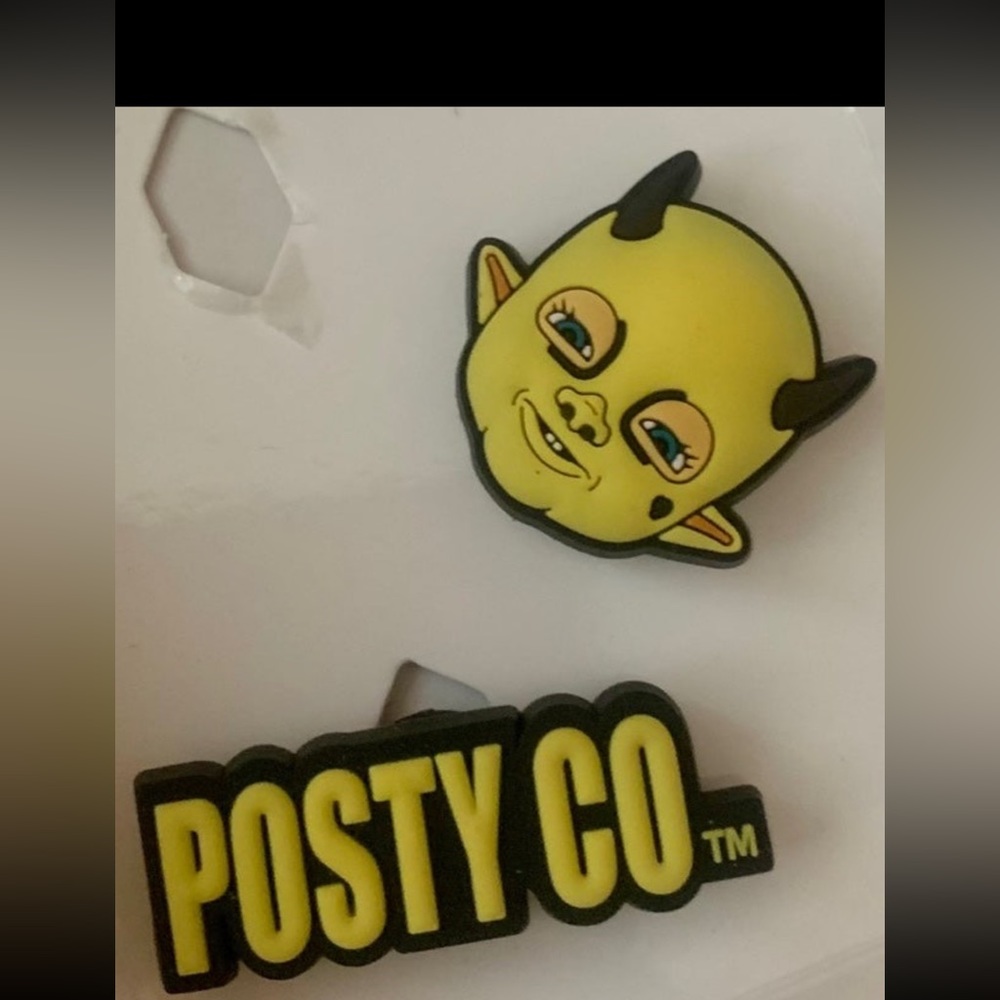 I’m Post Malone Crocs Jibbitz Posty (2) NWOT Yellow